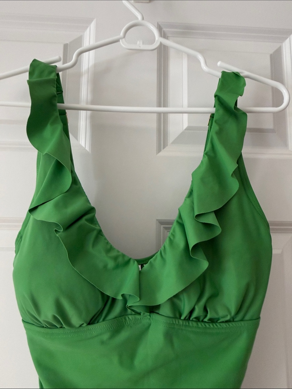 Dkny Bright Green Ruffle Strap One-Piece Swimsuit - Picture 2 of 4